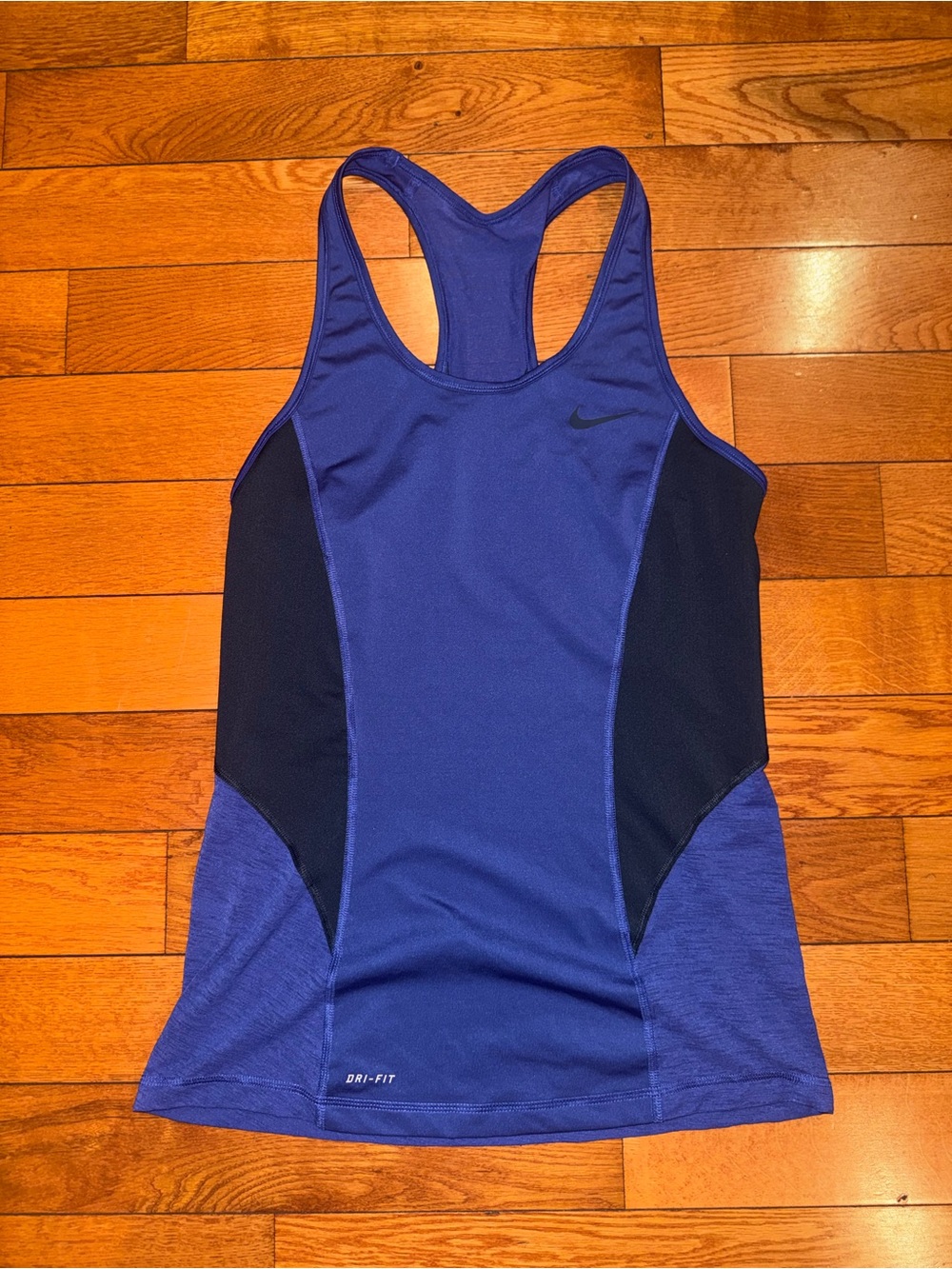 Nike Dri-Fit Racerback Tank Top Purple/Black Pit to Pit 17 inches EUC